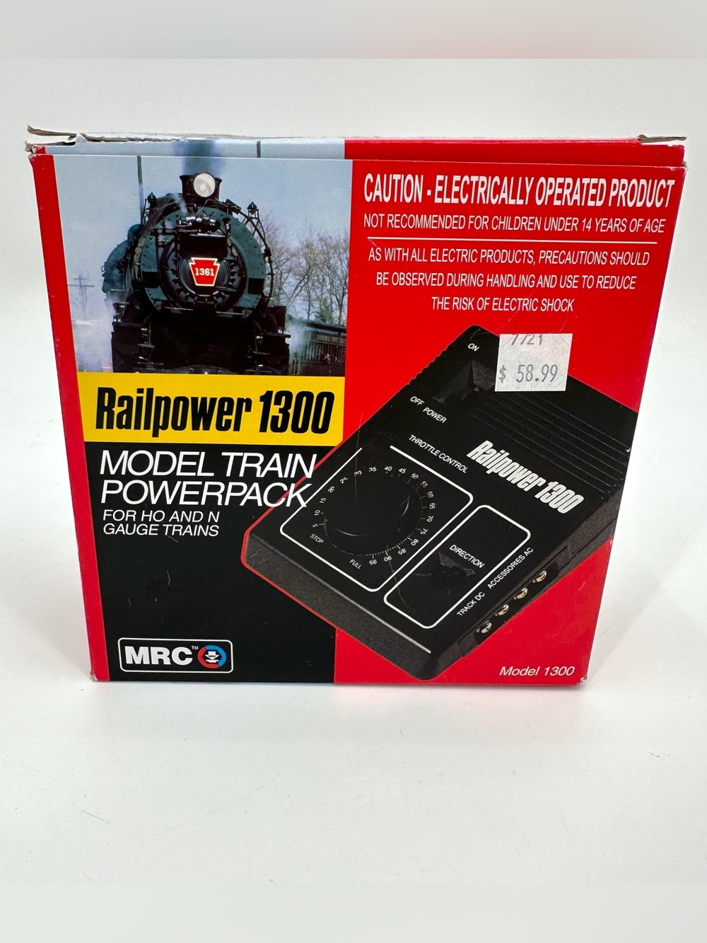Railpower 1300 Model Train Powerpack for H and N Gauge Trains MRC Open Box